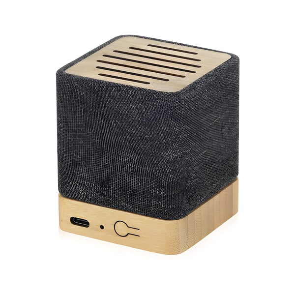 Eco-Friendly Bluetooth Speaker Crafted from Bamboo and Recycled Fabric