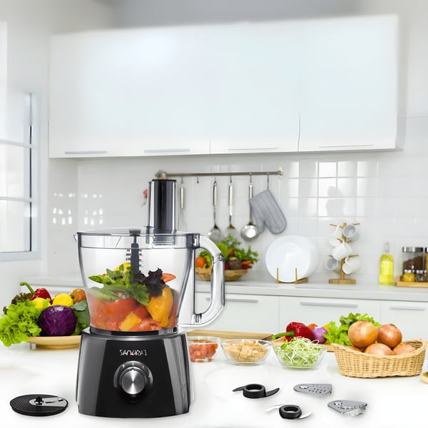 מעבד מזון חזק מבית SAMURAI לקיצוץ, פריסה וגרוד