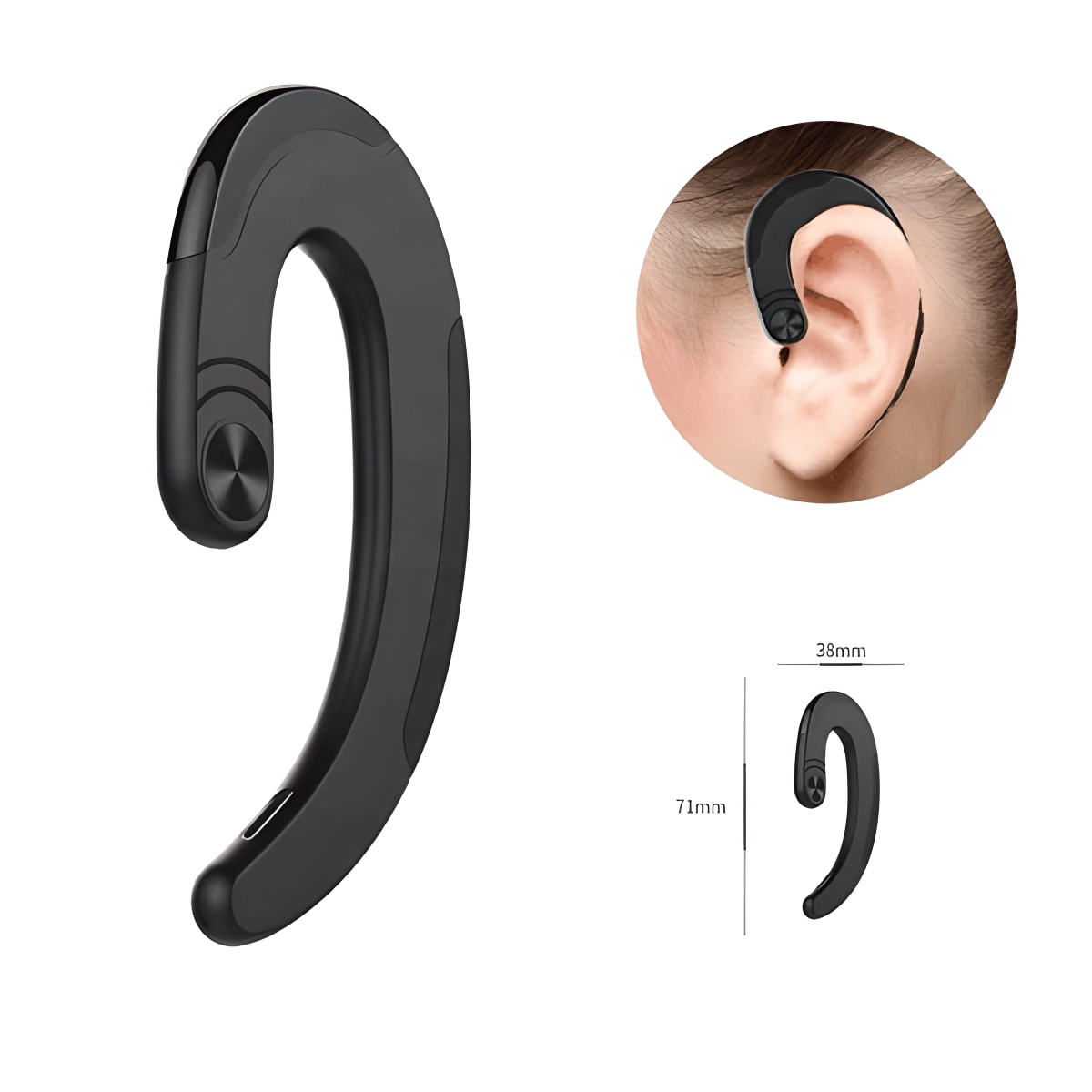 אוזניית דיבורית בלוטות' בעיצוב ארגונומי