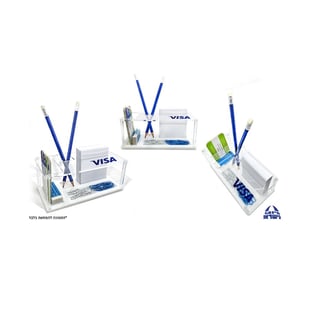 ארגונית יצירתית לחלון - עם כלי כתיבה ודפי ממו