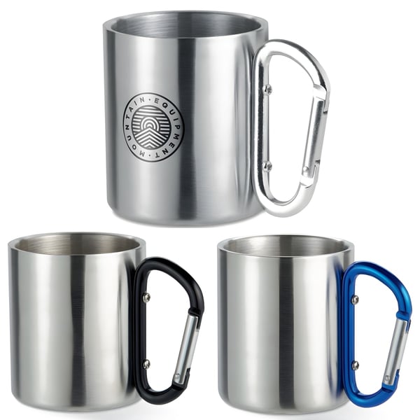 Stainless Steel Carabiner Handle Mug