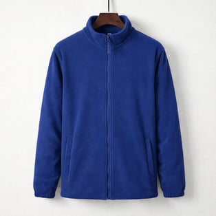 Men's Sweatshirt with Collar and Zipper in Quality Fleece