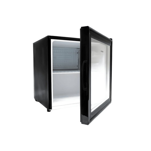 Hyundai 50L Office Mini Fridge with Black Glass Door