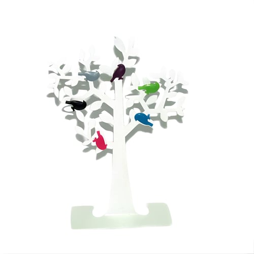 עץ ממו מגנטי בעיצוב ציפורי טבע