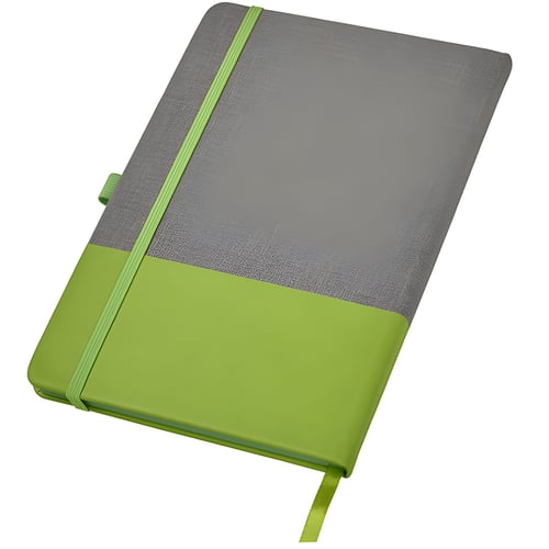 מחברת עסקים A5 מקום לעט סגירה עם רצועת גומי - ירוק