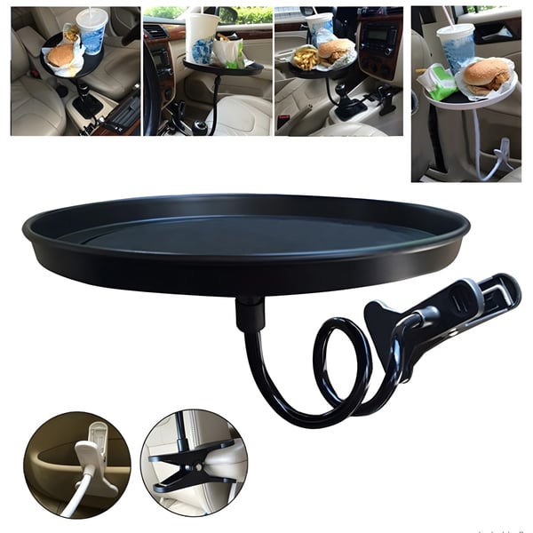 מגש אוכל מתכוונן עם קליפס לאחיזה קלה