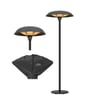 Stylish Electric Patio Heater on Stand with 3 Heat Settings + Cover S.PATIO