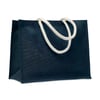 Stylish Jute Shopping and Beach Bag with Cotton Handles