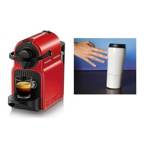 מארז מכונת קפה Nespresso Inissia C40 עם ספל וואקום טרמי