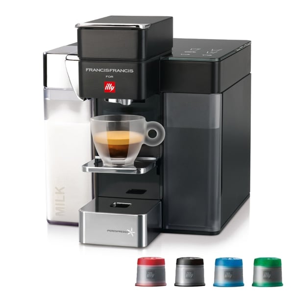 illy Y5MILK Coffee Machine with 40 Capsules Included