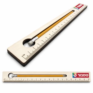 סרגל עץ איכותי - מתנה עסקית מושלמת