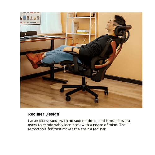 כסא מנהלים אורטופדי עם מנגנון הטיה מבית LUMI