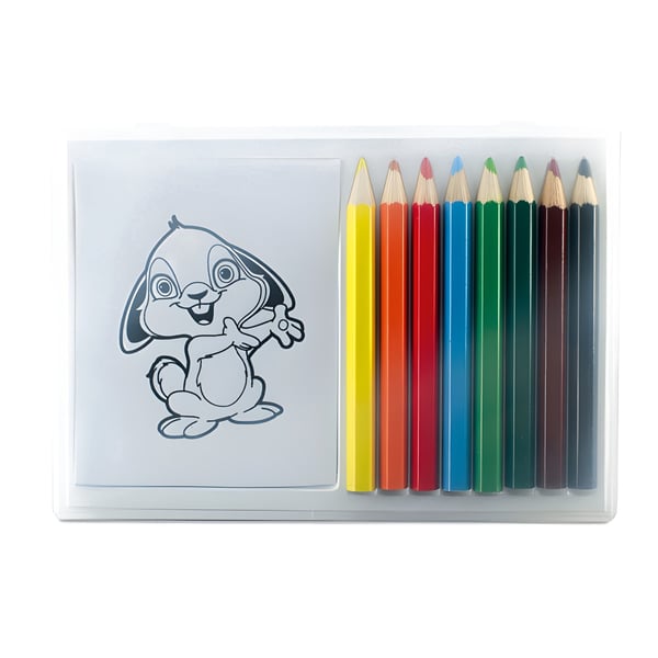 Coloring Kit in Clear Plastic Box