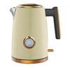 Luxury Cream Electric Kettle with Gold Finish and Water Gauge
