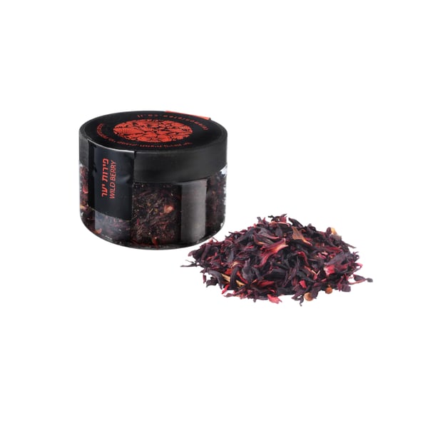 Loose Leaf Tea in Plastic Jar for Infusion Preparation