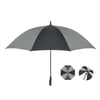 Wind-Resistant Umbrella with Straight Handle and Reflective Panels
