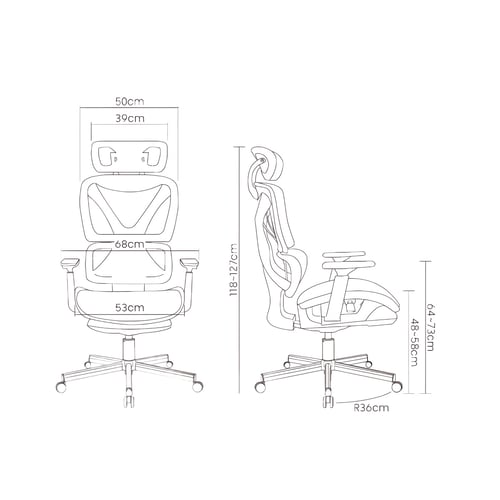 כסא מנהלים אורטופדי עם מנגנון הטיה מבית LUMI