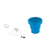 Foldable Silicone Cup with Pill Holder and Carabiner