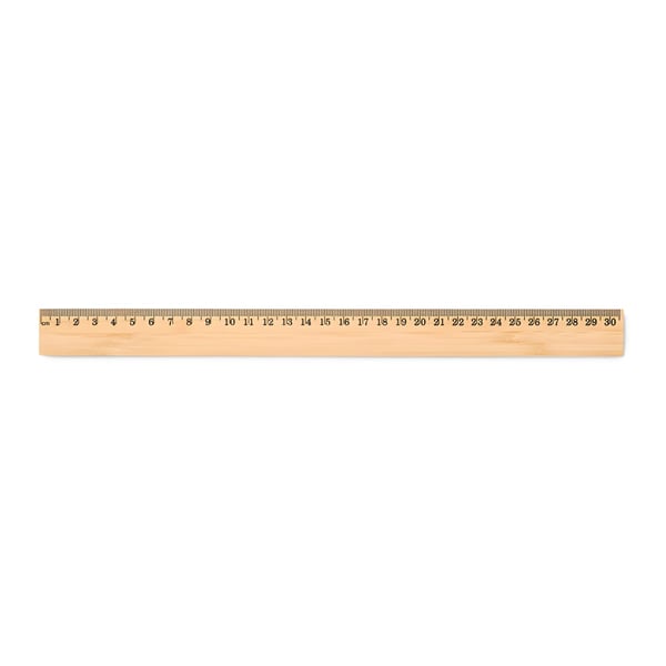 30 cm Dual-Sided Bamboo Ruler