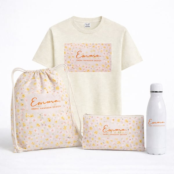 Hipster Summer Pack: Drawstring Bag, Bottle, T-Shirt & Pouch