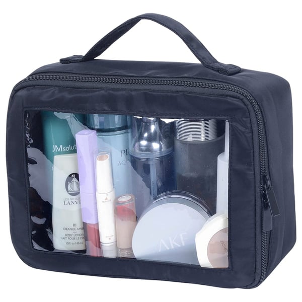 תיק קוסמטיקה רב-שימושי עם תא שקוף