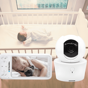 בייבי מוניטור HD עם מסך צבעוני 5 אינץ' ומצלמה מתכווננת