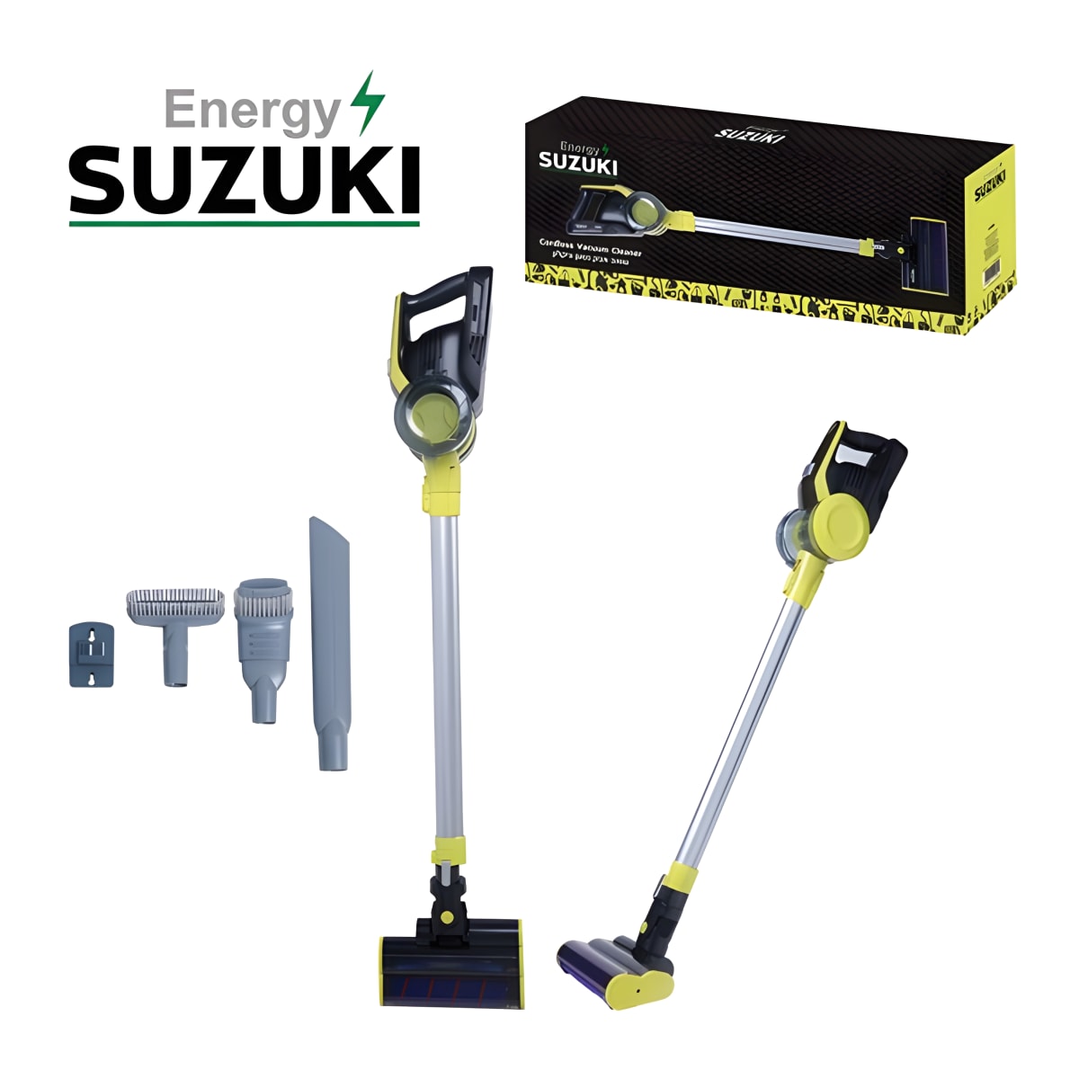 שואב אבק נטען סוזוקי אנרג'י עם טכנולוגית ציקלון ופנסים