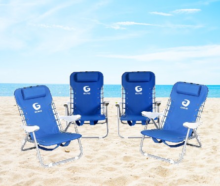 Comfortable Folding Beach Chairs Set by GURU