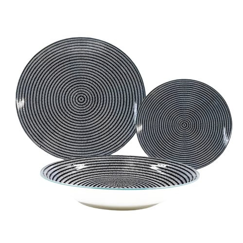 סט 18 צלחות פורצלן איכותיות מבית LAKITCHEN