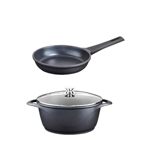 סט בישול איכותי מיציקת אלומיניום BLACK SHALE - 3 חלקים
