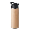 Bamboo Body Water Bottle with Black Lid
