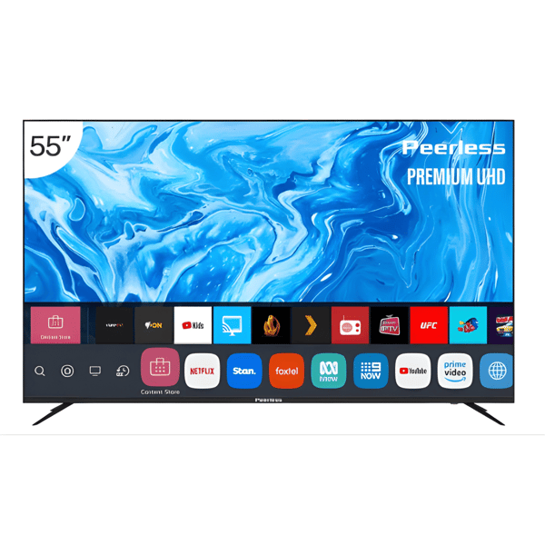 טלוויזיית LED חכמה 55 אינץ' 4K UHD פרימיום מבית PEERLESS