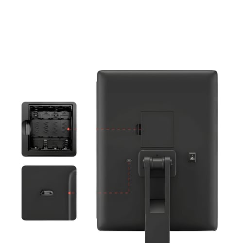 מראה איפור מוארת LED תלת מפנית מתכווננת