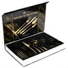 Premium Stainless Steel Cutlery Set with Gold Plating