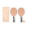 Beach Tennis Set - Rosewood Paddles & Soft Ball