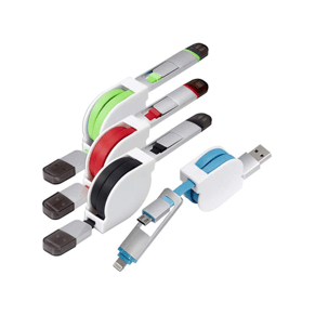 כבל USB נגלל להטענה והעברת נתונים מהירה