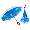 Reverse Umbrella with Sky Print - Wind Resistant