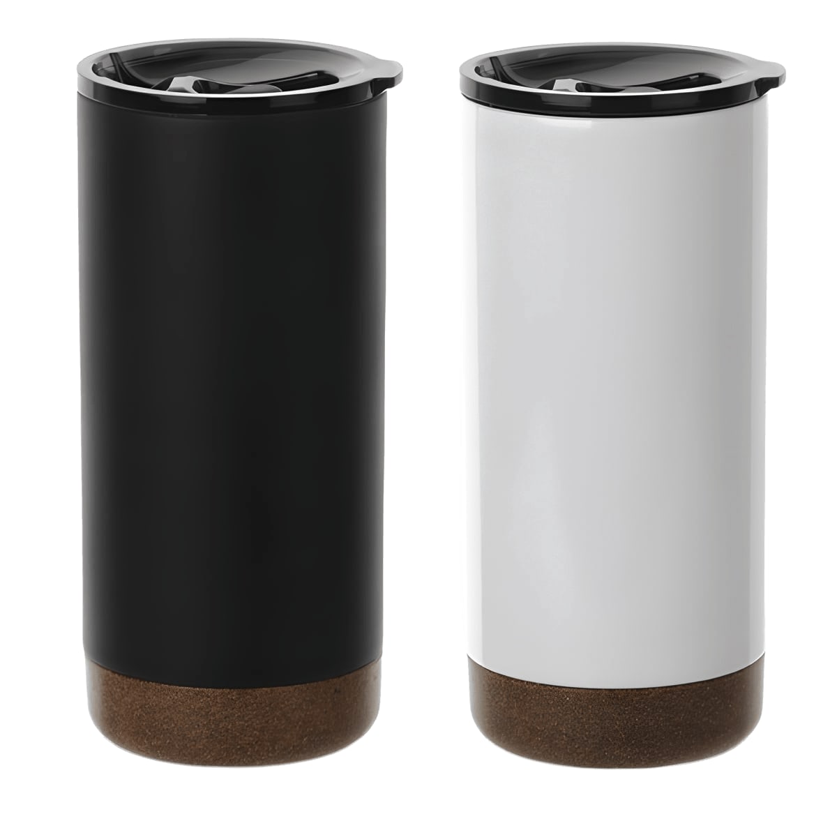 כוס נירוסטה לבנה עם בידוד כפול ושעם