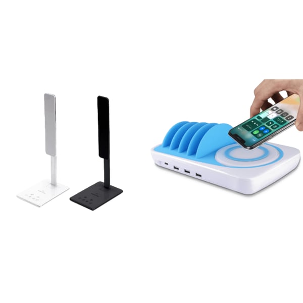 סט חכם למשרד ולבית עם תחנת טעינה ומנורת שולחן