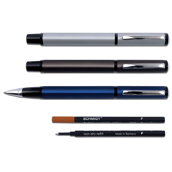 Metallic Triangular Roller Pen with German Refill