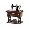 Vintage Sewing Machine with Storage Compartments and Work Surface