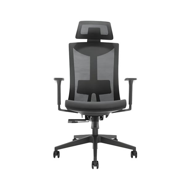 כיסא ארגונומי עם גב רשת שחור של LUMI