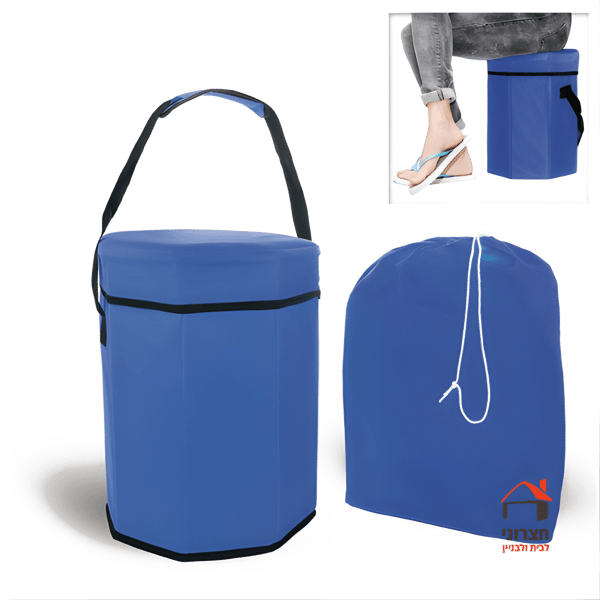 צידנית מתקפלת / כיסא פולו 28 ליטר בצבע כחול