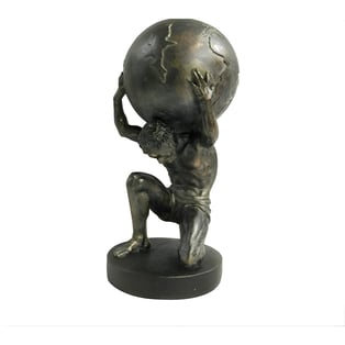Kneeling Atlas Bronze Sculpture – Luxury Art
