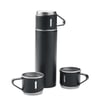 Double Wall Stainless Steel Vacuum Flask Set with Extra Cups