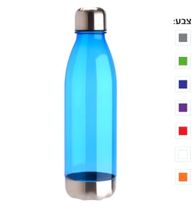 בקבוק שתיה טריטאן 750 מ"ל עם פקק הברגה ותחתית מנירוסטה