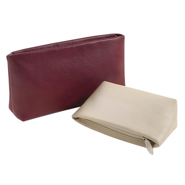 תיק רחצה יוקרתי מעור דמוי עם אחסון מרובה