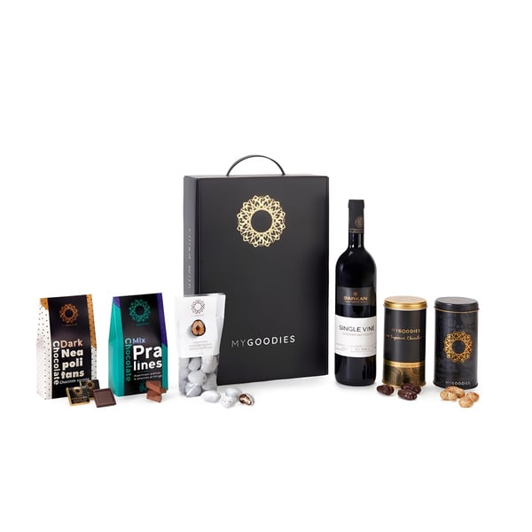 Neptune Luxury Gift Set with Cabernet and Gourmet Chocolates