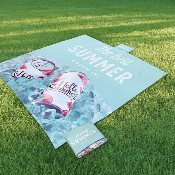 לונג זוגי מרובע לפיקניק ולים עם כיס מובנה 140/140