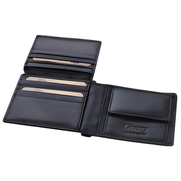 Men's Leather Wallet with 7 Card Slots and Coin Pocket - Gavoni